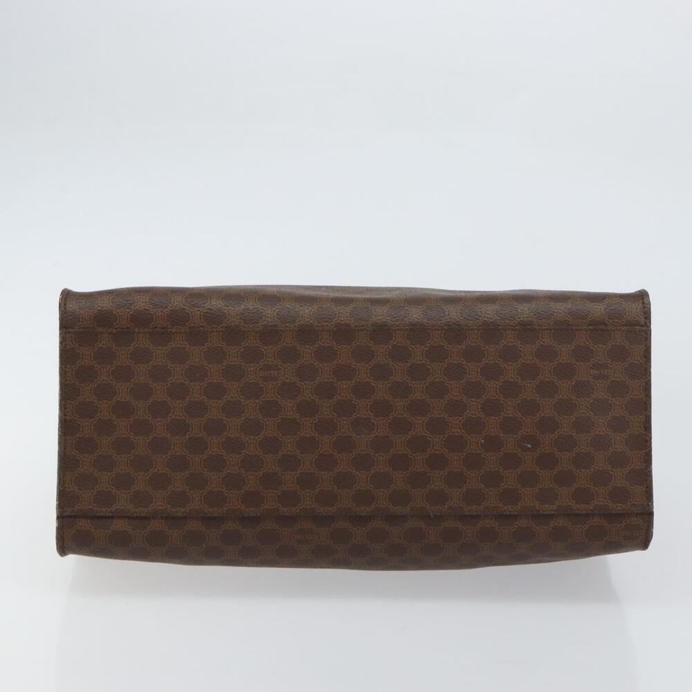 CELINE Macadam Canvas Hand Bag PVC Leather Brown Gold Auth 161051 - Picture 5 of 16
